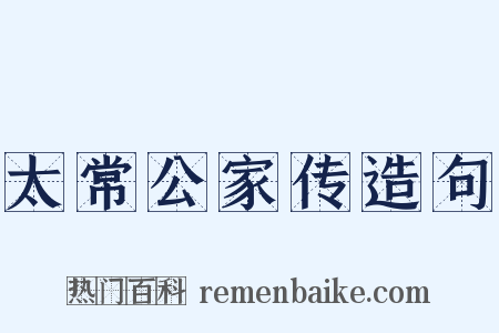 太常公家传造句是什么意思的图片